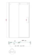 Двері в нішу Koer SR SD01-120x200-TR-12 прозоре скло Easy Clean 8мм, матове золото (KR5377) - зображення 7