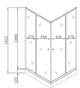 Душова кабіна з низьким піддоном MIXXUS CUBIC SCT01-90x90x195-TR прозоре скло 4 мм Graphite (MI6905) - зображення 5