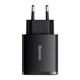 Мережевий зарядний пристрій Baseus Compact PD30W / 3A 2USB+Type-C зі швидкою зарядкою для Apple / Xiaomi Black - зображення 2