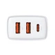 Сетевое зарядное устройство Baseus Compact PD30W / 3A 2USB+Type-C с быстрой зарядкой для Apple / Xiaomi White - изображение 2
