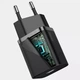 Мережевий зарядний пристрій Baseus Super Si PD20W/3A Type-C із швидкою зарядкою для Apple/Xiaomi Black - зображення 3
