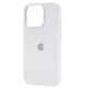 Чохол Fiji Silicone Case для Apple iPhone 16 Pro бампер накладка Soft Touch з мікрофіброю White - зображення 1