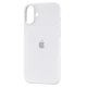 Чехол Fiji Silicone Case для Apple iPhone 16 Plus бампер накладка Soft Touch с микрофиброй White - изображение 1
