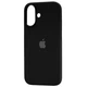 Чехол Fiji Silicone Case для Apple iPhone 16 Plus бампер накладка Soft Touch с микрофиброй Black - изображение 1