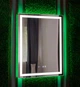 Прямоугольное зеркало с LED подсветкой 70 на 60 см, с двумя сенсорами, часами и подогревом, модель Karnet La Mir (karnetg06) - изображение 5