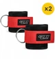Манжеты для тяги 4FIZJO Ankle Strap 2шт Black/Red (P-5907739314819) - изображение 6