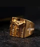 Мужской перстень из стали Spikes R-H19075G-10 с крестом и фианитами (Размер: 20 мм (10 США)) - изображение 3