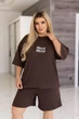 Летний женский спортивный костюм Fashion 50/52 шоколадный - изображение 3