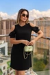 Літня жіноча сукня з вирізами на рукавах Fashion 50/52 чорний - зображення 2