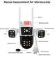 IP WiFi PTZ камера видеонаблюдения 12MP JE-190-1/2 с тремя объективами и ночным видением - изображение 8