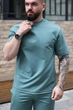 Мужской летний комплект Intruder Breeze/Бриз повседневный базовый oversize футболка и шорты из хлопка мятный/S - изображение 4