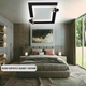 Керована світлодіодна люстра CONSUL 80W S 2LR WHITE/BLACK Esllse 3000-6500К 500-7000Lm квадратна + пульт 480×480×125мм - зображення 5
