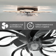 Люстра с вентилятором FAN ASTRA 85W+18W 5F APP черная Esllse управляемая светодиодная Ø680x120мм LED BLACK - изображение 5