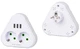 Мережевий розгалужувач Voltronic F202-White трійник з заземленням 2 розетки + 3 USB 1А, 2500W, 10A, 110-250V Max, Blister (YT38178) - зображення 3