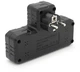 Сетевой разветвитель Voltronic F302-Black тройник Т-образный с заземлением 2 розетки + 3 USB 1А, 2500W, 10A, 110-250V Max, Blister (YT38183) - изображение 2