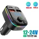 Автомобильный FM-трансмиттер Bluetooth 5.0 FM-передатчик 2 USB + TypeC / TF slot / LED дисплей / ресивер, модулятор, плеер MP3 black - изображение 7
