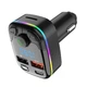 Автомобильный FM-трансмиттер Bluetooth 5.0 FM-передатчик 2 USB + TypeC / TF slot / LED дисплей / ресивер, модулятор, плеер MP3 black - изображение 8
