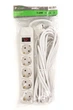 Мережевий фільтр PowerPlant 1.8 м, 3x1.5мм2, 10А, 3 розетки, 2xUSB 2.1A, євростандарт (JY-1054U/1.8) (PPSA10M18S3U) - зображення 2
