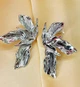 Женские сережки Цветочки jewelry Серебристые - изображение 5