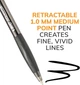 Ручка автоматична BIC Glide Atlantis Ultra Smooth Writing Чорний 1 мм (VCG11-BLACK-1) - зображення 2