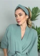 Жіночий подарунковий набір Oliva (халат, пов’язка, скраб) COSY S Оливковий (cosy3080812s2) - изображение 6