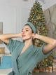 Жіночий подарунковий набір Oliva (халат, пов’язка, скраб) COSY S Оливковий (cosy3080812s2) - изображение 7