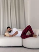 Чоловічий домашній піжамний комплект Глен (штани+футболка біла) COSY 2XL Червоний (cosy4111306s4) - зображення 3