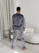 Пижама мужская M теплая Серая (кофта + штаны) Велсофт COSY - изображение 8