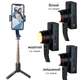 Стабілізатор стедикам L18S для телефону та екшн-камери Gimbal Stabilizer – тринога складний штатив 15.5-68 см з Bluetooth пультом, Чорний - зображення 2