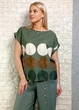 Блуза бавовняна з гороховим принтом зелена M-XL 16-103 - зображення 2