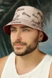 Мужская двухсторонняя панама Braxton «BR Cool» бежевый + бордовый L летний (1424) - изображение 1