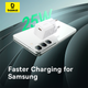 Ładowarka sieciowa Baseus GaN5 Fast Charger 1C 25W EU + Data Cable Type-C to Typ-C 100W Moon White (P10110909213-01) - obraz 10