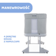 Łóżeczko dziecięce dostawne Chicco Next2Me Forever Moongrey 3 w 1 Szare (8058664140510) - obraz 5