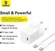 Зарядний пристрій Baseus GaN5 Fast Charger 1C 30W EU + Data Cable Type-C to Typ-C 100W Moon White (P10110902213-00) - зображення 12