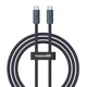 Кабель USB 4.0 Type-C - Type-C високошвидкісний Baseus Flash Series 2 Full Featured (240W, 8K 60HZ, 1m) Black - зображення 4