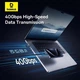 Кабель USB 4.0 Type-C - Type-C високошвидкісний Baseus Flash Series 2 Full Featured (240W, 8K 60HZ, 1m) Black - зображення 10