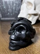 Статуетка в формі Черепа зі зміям FullBlack ABC handmade - изображение 2