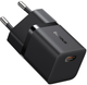 Зарядний пристрій Baseus GaN5 Fast Charger 1C 25W EU + Data Cable Type-C to Typ-C 100W Black (P10110909113-01) - зображення 2