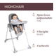 Krzesełko do karmienia Chicco Polly Armonia Carrara 3 w 1 Szare (8058664179015) - obraz 8