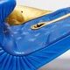Боксерські рукавиці Leone GN220 DNA Blue 12 унцій (бинти 4 м. в комплекті) - изображение 7