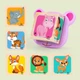 Деревянная развивающая игрушка кубики пазл Зверята - изображение 1