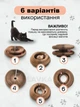 Гофрированая когтеточка лежанка для кота, картонная игрушка круглая, с мячиком, 24х10 см 1006254201 - изображение 9