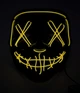 Неоновая маска Purge Mask Судная ночь ABC для карнавала черная с желтой подствекой - изображение 2