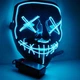 Неоновая маска Purge Mask Судная ночь ABC для карнавала черная с желтой подствекой - изображение 8