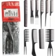 Перукарський набір Professional Comb Kit з 10 гребінців у прозорому чохлі - изображение 1