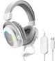 Fifine H6 White (7.1 CH, RGB) — ігрова гарнітура з віртуальним 7.1 Surround, програмованою RGB-підсвіткою - зображення 2