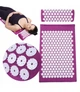 Акупунктурный массажный коврик для спины/ног с подушкой (валик) ProSource Acupressure Mat Розовый - изображение 2