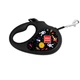 Повідець-рулетка для собак WAUDOG R-leash, малюнок "NASA", M, до 25 кг, 5 м, світловідбиваюча стрічка чорний - изображение 3