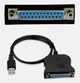 Перехідник з USB на LPT порт / Кабель принтера-адаптер USB2.0 - LPT M/F 80 см 25 Pin Parallel Printer IEEE 1284 Чорний - зображення 1