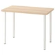 Стол IKEA LINNMON ADILS коричневый белый 100х60 см 794.163.36 - изображение 1